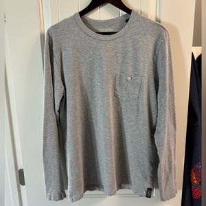 TODD SNYDER MADE IN L.A. HOMESPUN SLUB LONG SLEEVE T-SHIRT - LARGE